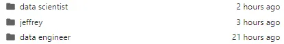 I made a folder for the “Jeffrey” class to store my resume.